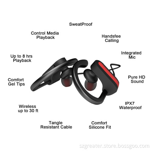 2017 new Bluetooth Sport Headphones, Best Wireless Earbuds Noise Cancelling Cordless Headset